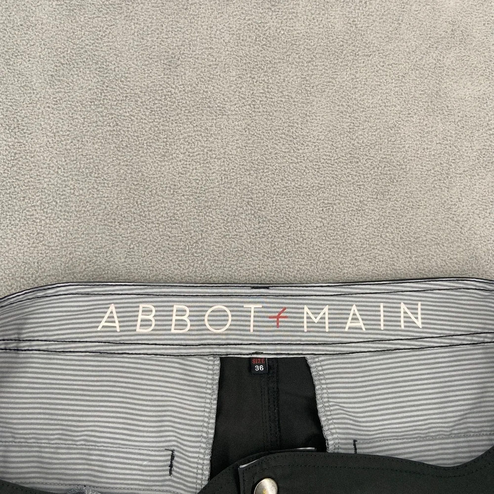 Abbot+Main Utility Cargo Shorts‎ Men's 36 Black Stretch Casual Mid Rise Outdoor
